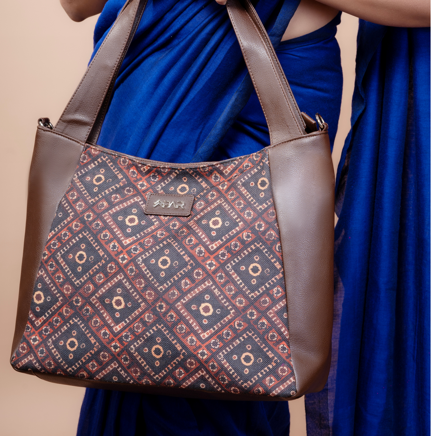 Ajrakh_Squares_Classic_Tote_Bag_Model_Without_Sling_1
