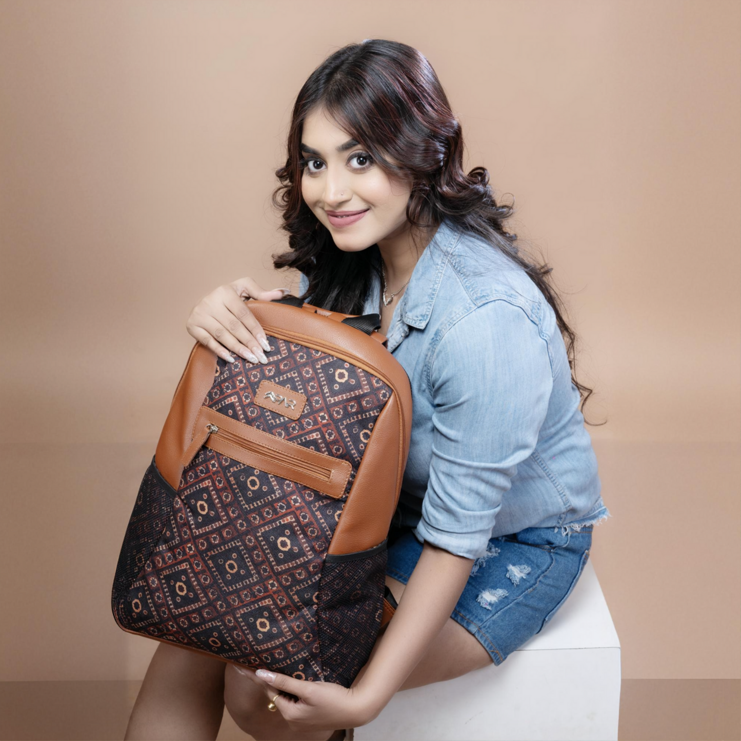 Ajrakh Squares Regular Backpack Model