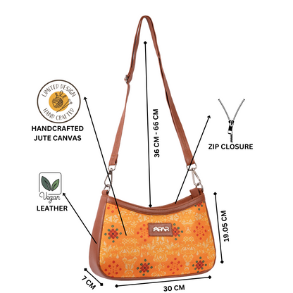 Bandhni Yellow Regular Sling