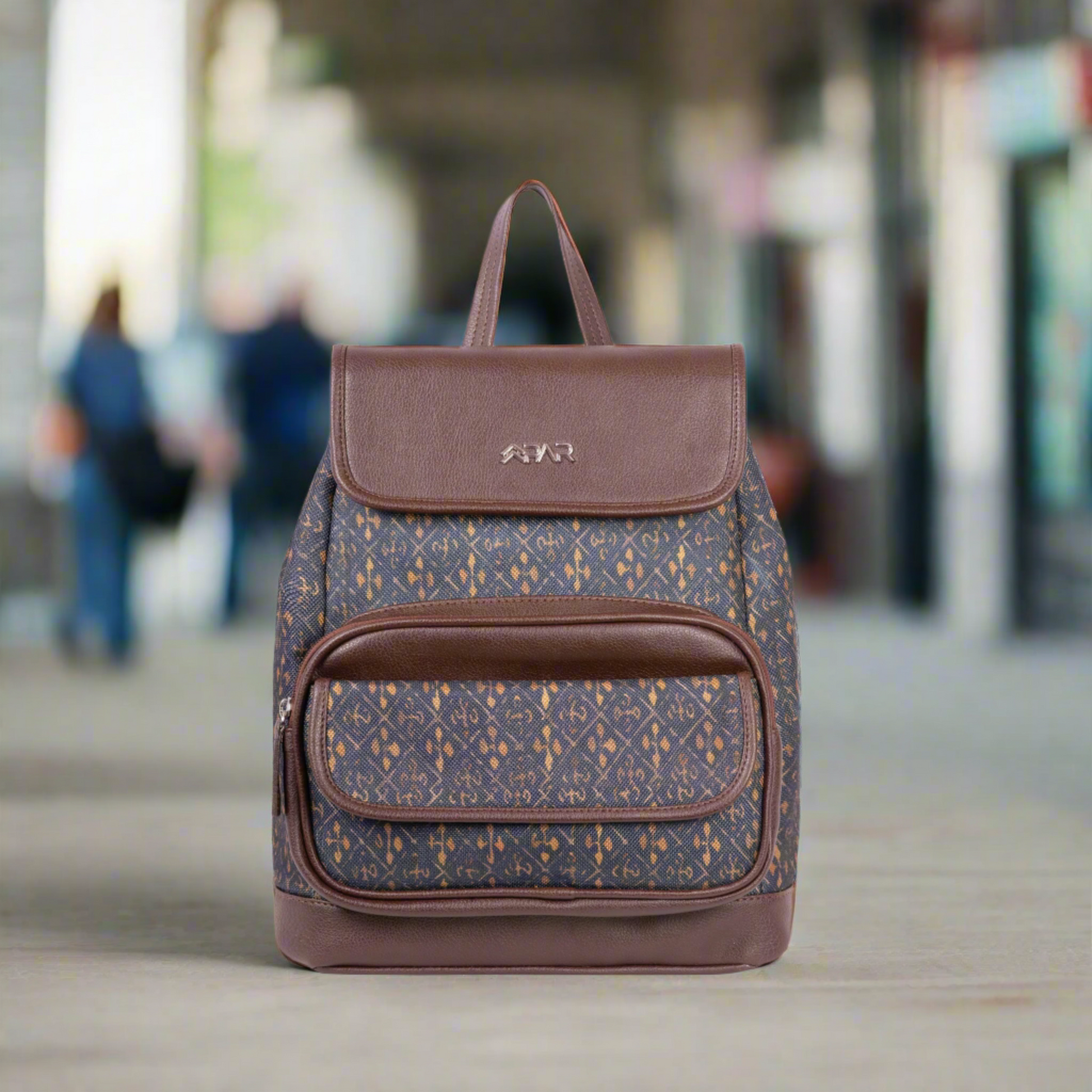 Ikat Denim Urban Backpack – AAPAR - Main Image